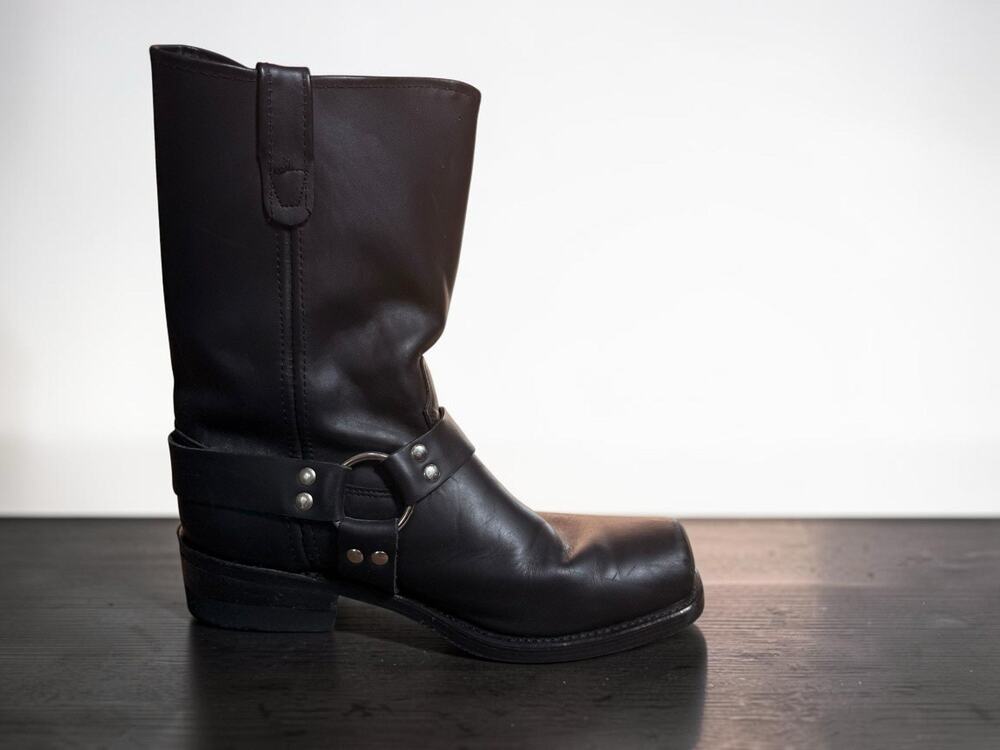 Double-H Men’s “Barry” Black Leather Harness Boots Style 4008 Size 12D